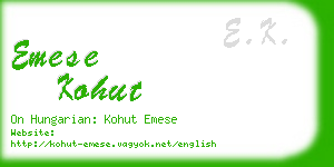 emese kohut business card